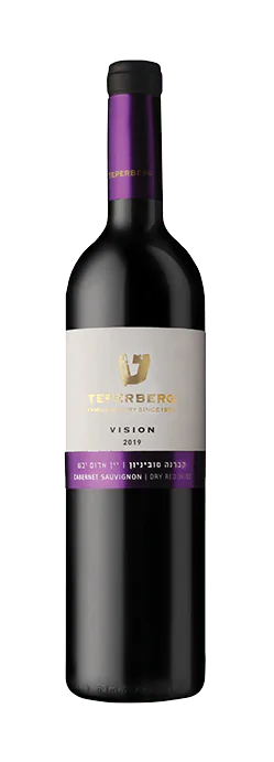 בקבוק יין אדום יבש, קברנה סוביניון, בציר 2019, סדרת ויז'ן